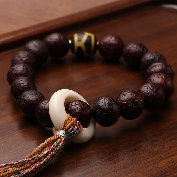 Buddha Stones Tibetan Bodhi Seed Agate Bead Luck Wealth Tassel Charm Wrist Mala (Extra 30% Off | USE CODE: FS30) - image 9