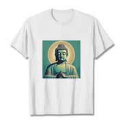 Buddha Stones Aura Green Buddha Tee T-shirt T-Shirts BS White 2XL