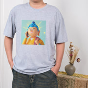 Buddha Stones Funny Cartoon Buddha Tee T-shirt T-Shirts BS 19