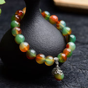 Buddha Stones Tibetan Natural Green Agate Healing Bracelet Bracelet BS main