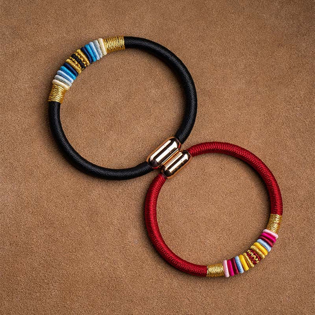 Buddha Stones Tibetan Handmade King Kong Knot Protection Magnetic Buckle Braided Bracelet (Extra 30% Off | USE CODE: FS30)