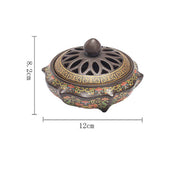 Buddha Stones Tibetan Floral Pattern Ceramic Blessing Incense Burner Decoration (Extra 35% Off | USE CODE: FS35) - image 19