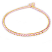 Buddha Stones Two-Color Rope Handcrafted Eight Thread Peace Knot Bracelet (Extra 30% Off | USE CODE: FS30) - Pink Gold(Wrist Circumference 17cm) - image 9