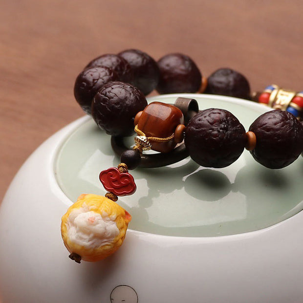 Buddha Stones Tibetan Bodhi Seed Agate Bead Luck Wealth Tassel Charm Wrist Mala (Extra 30% Off | USE CODE: FS30) - image 14