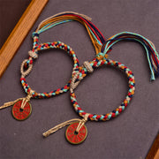 Buddha Stones Handmade Bagua Harmony Multicolored Rope Bracelet Bracelet BS 4