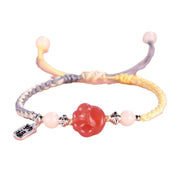 FREE Today: Bring Wealth and Blessings Cute Cat Claw Paw Agate Braided Rope Bracelet