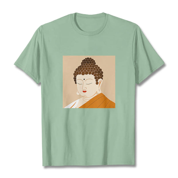 Buddha Stones Close Eyes And Relax Buddha Tee T-shirt T-Shirts BS PaleGreen 2XL