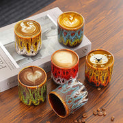 Buddha Stones Kiln Change Ceramic Latte Art Coffee Cappuccino Mug Tea Cup