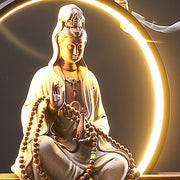 Buddha Stones Buddha Avalokitesvara Ceramic Lotus Relaxation Incense Burner Decoration Decorations Incense Burner BS 12