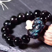 Buddha Stones FengShui PiXiu Rainbow Obsidian Luck Bracelet Bracelet BS 6