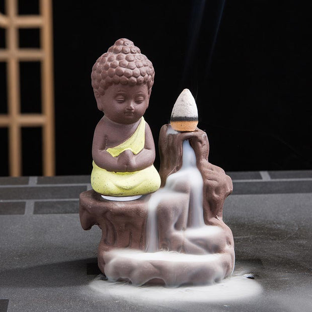 Buddha Stones  Backflow Smoke Fountain Ceramic Blessing Incense Burner Decoration Decorations Incense Burner BS 9