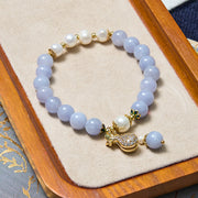 Buddha Stones Inner Peace And Stress Relief Aquamarine Jade Blue Bracelet Bangle Bundle Bundle BS 2