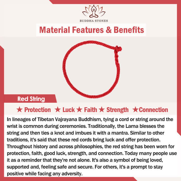 FREE Today: Reminder Of Happiness Jade Peace Buckle Red String Bracelet