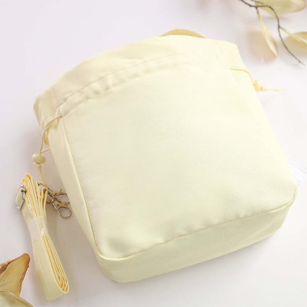 Buddha Stones Embroidered Osmanthus Peony Grape Cat Cotton Linen Tote Crossbody Bag Shoulder Bag Handbag