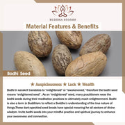 Buddha Stones "Hoping for Serenity and Mindfulness" Bodhi Lotus Mala Includes Gift Message Card - image 31