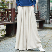 Buddha Stones Solid Color Loose Yoga Wide Leg Pants With Pockets Wide Leg Pants BS 6