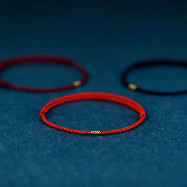 Buddha Stones "Blessings for Clear Connections" 925 Sterling Silver Lucky Golden Bead String Bracelet Anklet Includes Gift Message Card - image 17