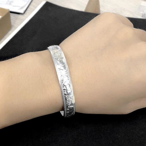 Buddha Stones Elephant White Copper Strength Bracelet Bangle (Extra 30% Off | USE CODE: FS30) - image 3