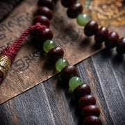 Buddha Stones Natural Tibet 108 Mala Beads Purple Bodhi Seed Hetian Cyan Jade Copper Dorje Peace Bracelet