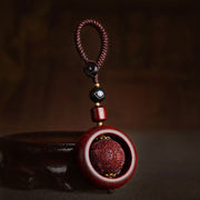 Buddha Stones Tibetan Small Leaf Red Sandalwood Ebony Luck Protection Rotation Decoration - Auspicious - image 8
