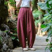 Buddha Stones Solid Color Loose Yoga Harem Pants With Pockets Harem Pants BS 38