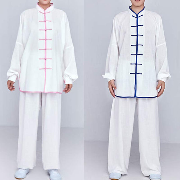 Buddha Stones Meditation Zen Prayer Spiritual Tai Chi Qigong Practice Unisex Embroidery Clothing Set