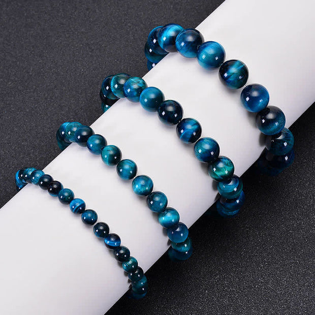 Buddha Stones Blue Tiger Eye Protection Bracelet