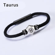 Buddha Stones 999 Sterling Silver 12 Constellations of the Zodiac Protection Handmade String Bracelet (Extra 35% Off | USE CODE: FS35) - Taurus - 19CM - image 3