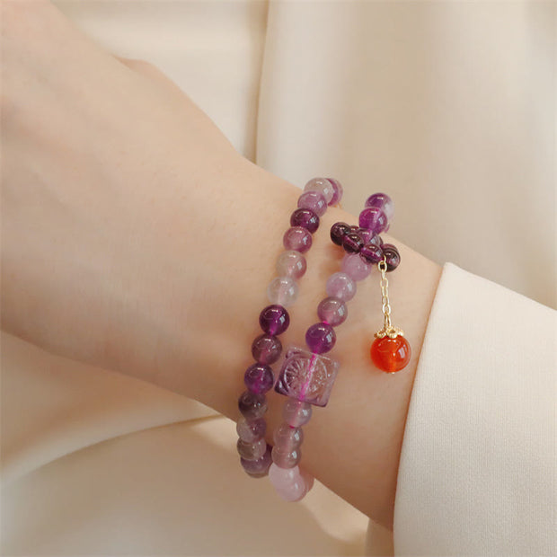 FREE Today: Bring Strength & Peace Amethyst Double Wrap Bracelet