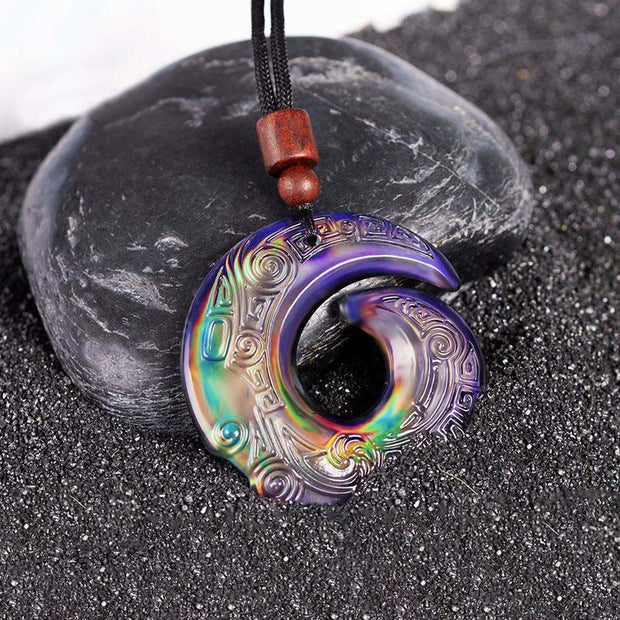 Color-Changing One's Luck Improves Design Pattern Liuli Crystal Necklace Pendant