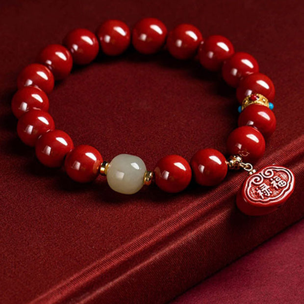 Buddha Stones Cinnabar Jade Healing Protection Charm Bracelet (Extra 35% Off | USE CODE: FS35) - image 1