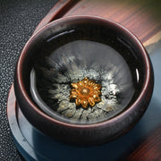 Buddha Stones 24K Gold Inlaid Sunflower Chinese Jianzhan Glaze Kiln Change Ceramic Teacup Tenmoku Kung Fu Tea Cup (Extra 35% Off | USE CODE: FS35) - image 9