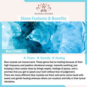 Buddha Stones Natural Blue Crystal Amethyst Chalcedony Flower Healing Bracelet