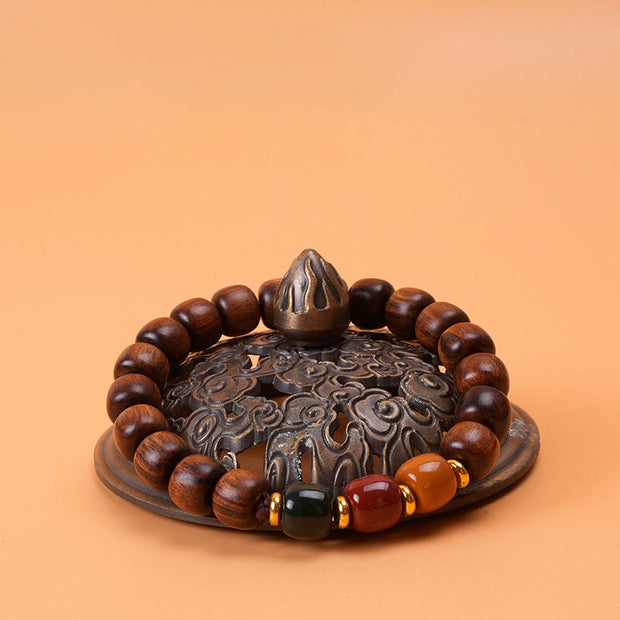 Buddha Stones Ebony Wood Rosewood Peace Balance Bracelet Bracelet BS 14