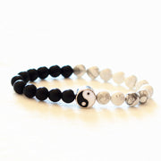 Buddha Stones 3pcs Natural White Turquoise Frosted Stone Bead Yin Yang Wealth Bracelet (Extra 35% Off | USE CODE: FS35) - image 5