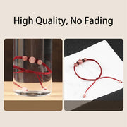 Buddha Stones Natural Strawberry Quartz Crystal Love Red String Weave Bracelet Anklet (Extra 30% Off | USE CODE: FS30) Bracelet BS 7