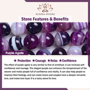 Buddha Stones Purple Agate Protection Bracelet Bracelet BS 1
