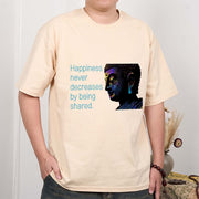 Buddha Stones Happiness Never Decreases By Being Shared Buddha Tee T-shirt T-Shirts BS 17