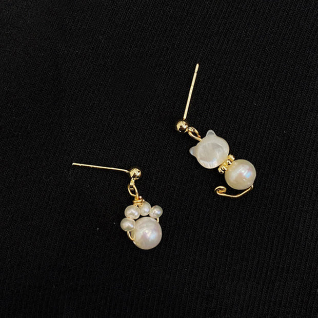 FREE Today: Healing and Self-discovery Cute Cat Paw Pearl Stud Drop Earrings FREE FREE 10