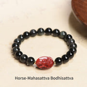 Buddha Stones Chinese Zodiac Natal Buddha Natural Black Obsidian Cinnabar Purification Bracelet (Extra 35% Off | USE CODE: FS35) - image 5