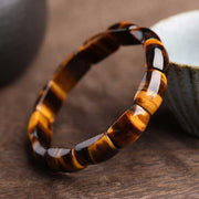 Buddha Stones Natural Tiger Eye Strength Protection Bracelet