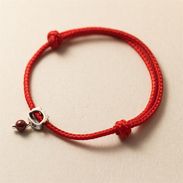 Buddha Stones 925 Sterling Silver Luck Year of the Dragon Cinnabar Red String Bracelet (Extra 30% Off | USE CODE: FS30) Bracelet BS 2