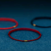 Buddha Stones "Blessings for Clear Connections" 925 Sterling Silver Lucky Golden Bead String Bracelet Anklet Includes Gift Message Card - image 10