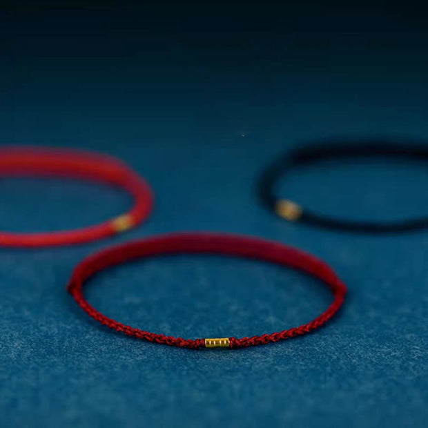 Buddha Stones "Blessings for Clear Connections" 925 Sterling Silver Lucky Golden Bead String Bracelet Anklet Includes Gift Message Card - image 10