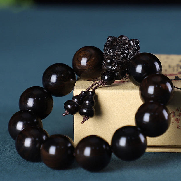 FREE Today: Maintain Healing Energy Rosewood Dragon Carved Protection Bracelet