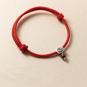 Buddha Stones 925 Sterling Silver Luck Year of the Dragon Cinnabar Red String Bracelet (Extra 30% Off | USE CODE: FS30) Bracelet BS 5