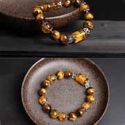 Buddha Stones Tiger Eye Bead Fortune Prosperity Bracelet Bracelet BS 6