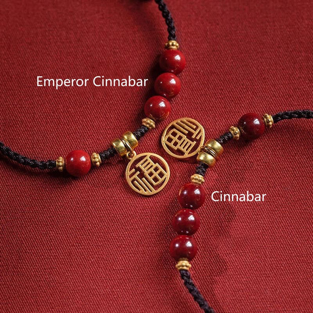 Buddha Stones Cinnabar Bead Fu Character Charm Blessing Braided String Bracelet (Extra 30% Off | USE CODE: FS30) - image 2