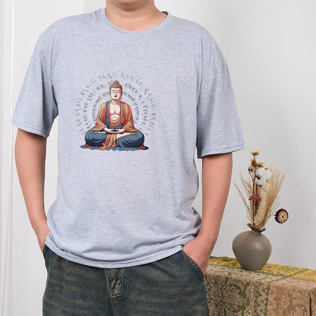 Buddha Stones Sanskrit Heart Sutra Form Is No Other Than Emptiness Tee T-shirt T-Shirts BS 1