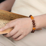 Buddha Stones Natural Phoebe Zhennan Wood Om Mani Padme Hum God Of Wealth Crystal Protection Bracelet (Extra 40% Off | USE CODE: FS40) - image 4